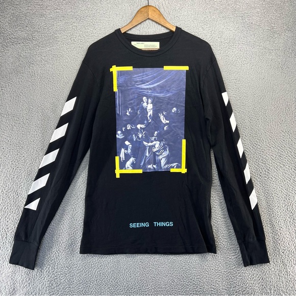 Off white seeing things long sleeve shirt mens medium
